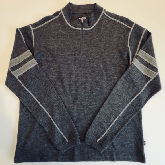 Kuhl Team Merino 1/4 Zip Pullover Mens XL Gray 100% Aeroknit Merino Wool NWOT - Picture 3 of 14